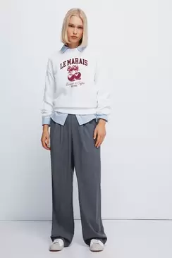 Trousers with elastic waistband