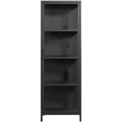 Vitrinekast Grace - zwart - 180x60x40 cm