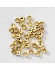 Knijpkralen - 1 mm - 50 stuks - goudkleurig