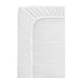 Topper hoeslaken - jersey - wit - 90x200 cm