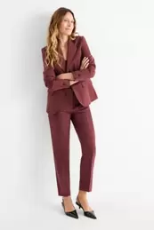 Business-broek - mid waist - cigarette fit