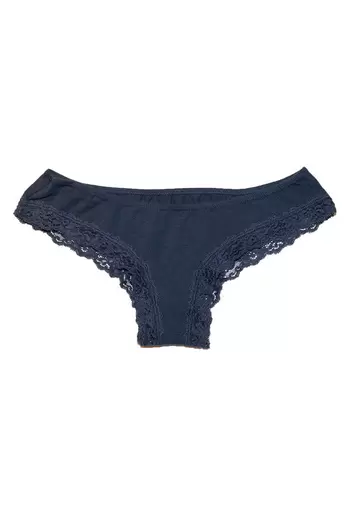 Product Name:Navy Blue Lace Underwear