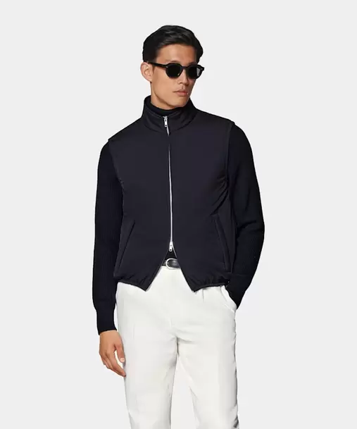 Navy Light Padded Zip Vest