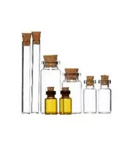 Mini flesjes - glas - 8 stuks