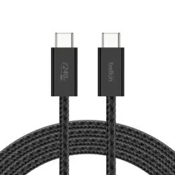Belkin BoostCharge Pro - Gevlochten USB-C kabel - Zwart