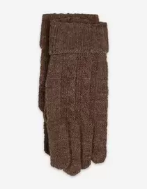 Handschoenen - kabelpatroon - bruin
