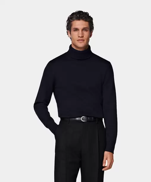 Navy Turtleneck
