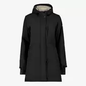 Mountain Peak lange gevoerde dames softshell jas zwart