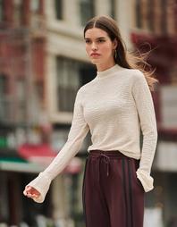 Structuur Top Gebroken Wit