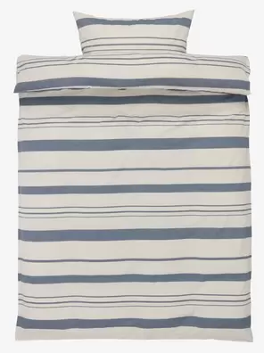 Dekbedovertrek SILJE geverfde garen 140x200 navy