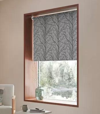 Rolgordijn BARKEN 90x210cm grijs/zwart