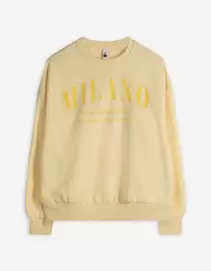 Sweatshirt - Tekst - lichtgeel