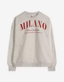 Sweatshirt - Tekst - lichtgrijs