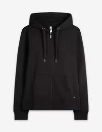 Sweatvest - Kap - zwart