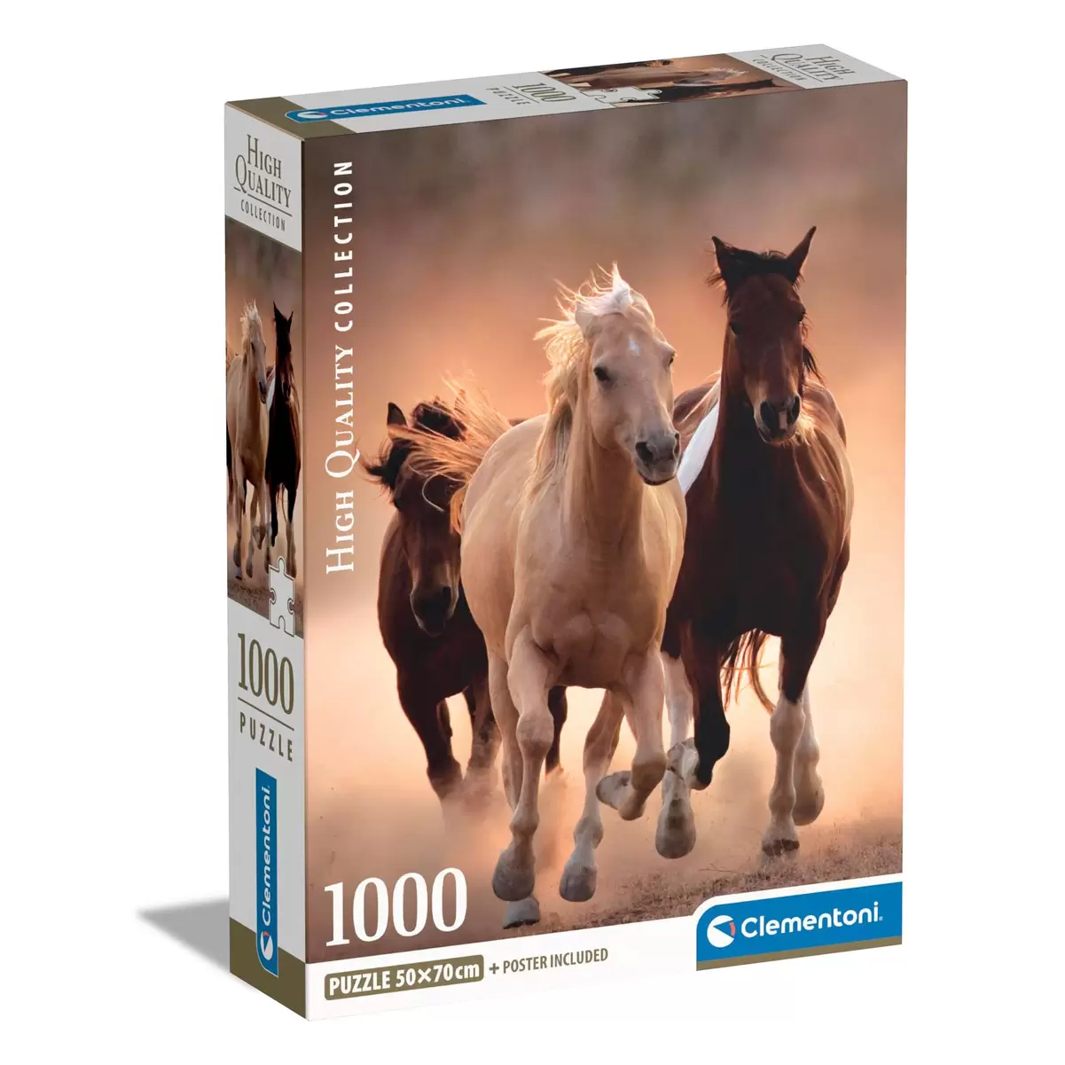Clementoni Puzzel 1000 stuks rennende paardencompact
