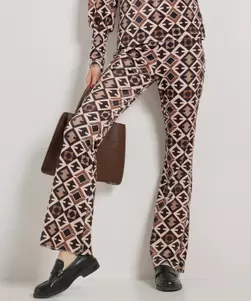 flared fit broek velvet dessin