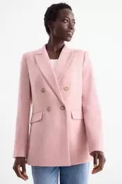 Business-blazer, deels van wol - regular fit