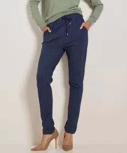 slim fit broek gestreept