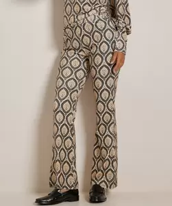 flared fit broek velvet dessin