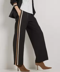 wide fit broek met strepen