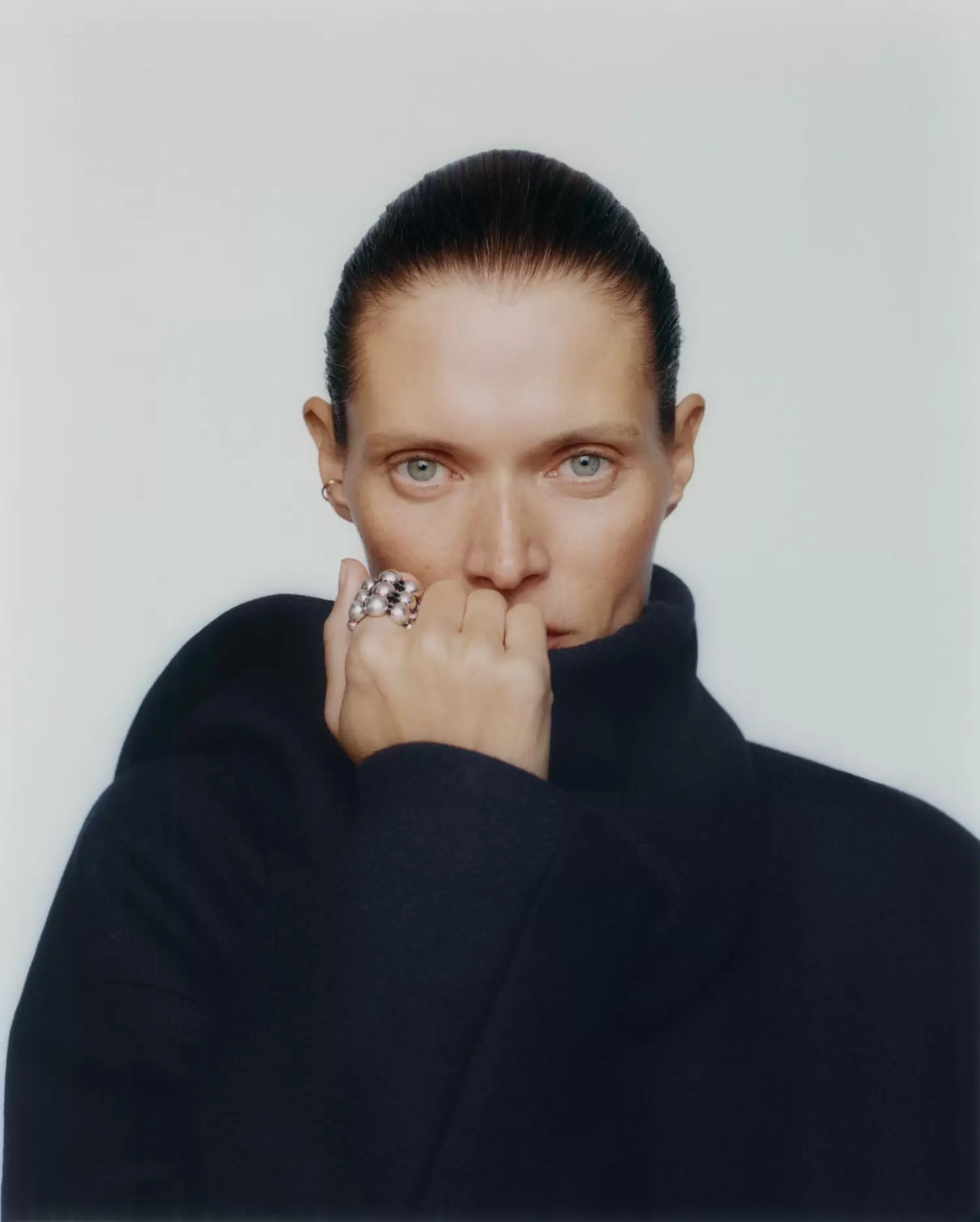 KORTE JAS MET WOLLEN SJAAL