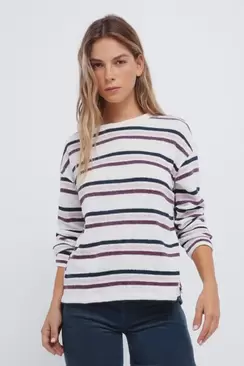 Double stripe chenille jumper
