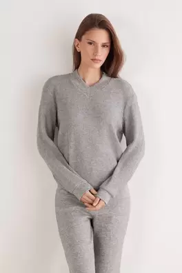 Soft Tricot V-Neck Jumper