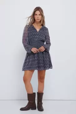Short geometric print short dress