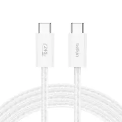 Belkin BoostCharge Pro - Gevlochten USB-C kabel - Wit