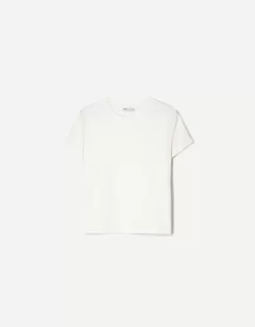 Zwaar katoenen T-shirt met korte mouw