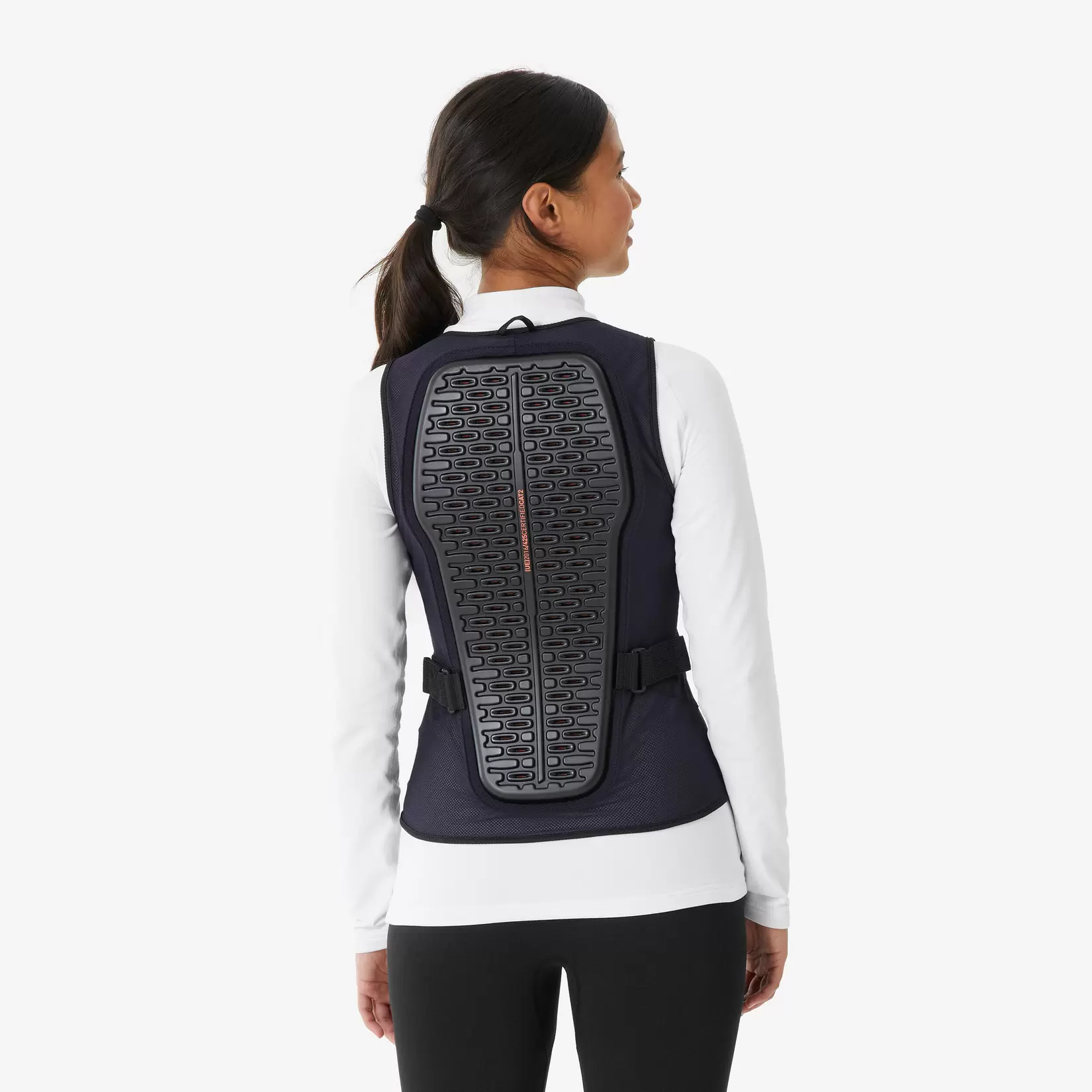 MTB-, ski- en snowboardrugbeschermingsvest dames DBCK 500 - zwart/marineblauw