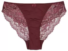 Slip lurex paars met kant maat S – XL