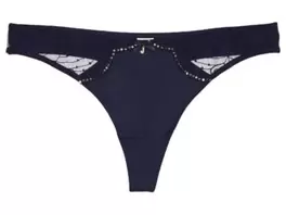 String blauw met pailletten maat S – XL