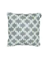 Sierkussen 50x50cm Outdoor+ Trivia grey met paspel