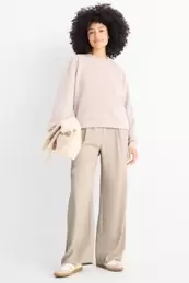 Pantalon - high waist - wide leg