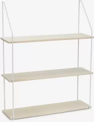 Wandplank HEJLSMINDE 3 schappen wit/naturel