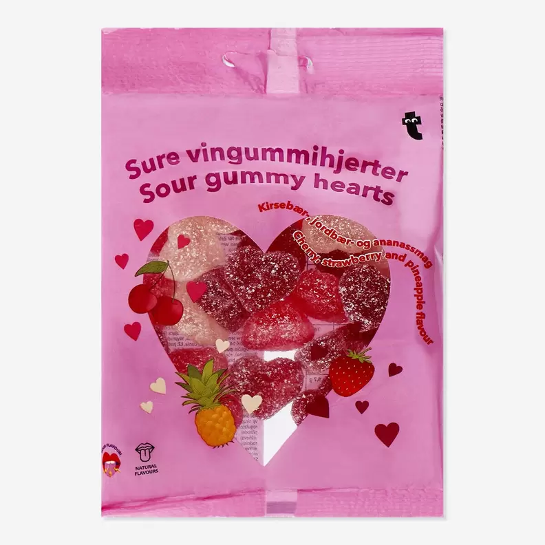 Hartvormige zure gummies