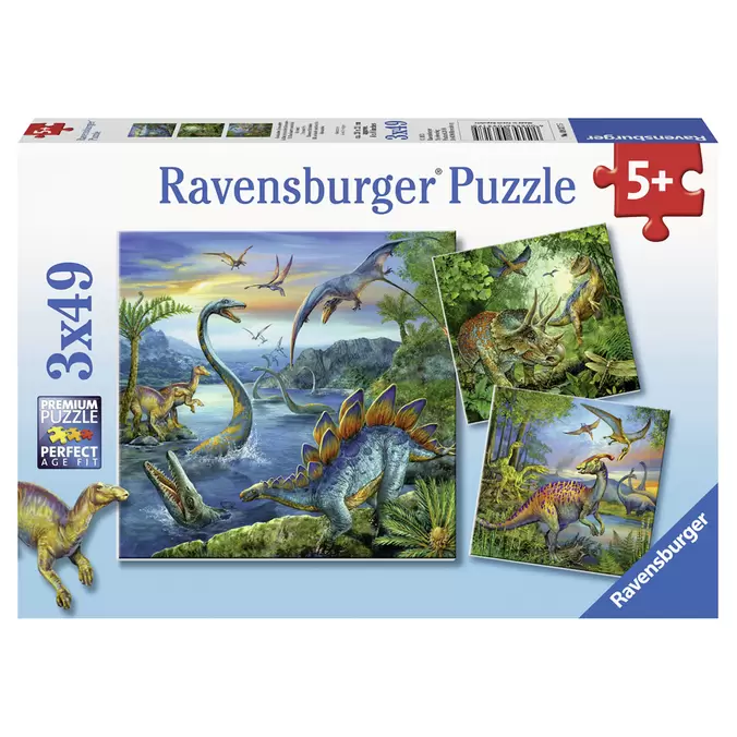 Ravensburger Puzzel Dinosauriërs 3x49 Stuks