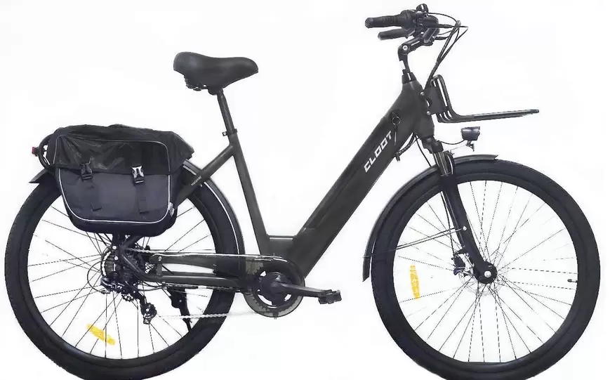 Stads- en langeafstandsfiets CLOOT HELSINKI 700 elektrisch 470Wh, grijs