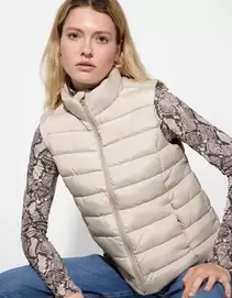 Bodywarmer - Stiknaden - beige