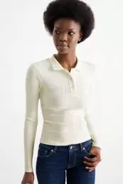 Poloshirt - slim fit - ribstof