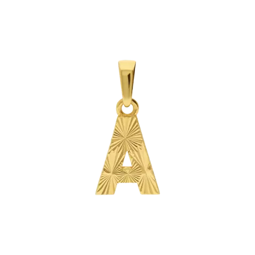 14 karaat geelgouden letter hanger voor dames