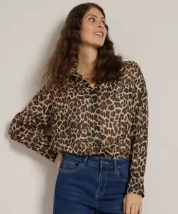 glitter blouse panterprint