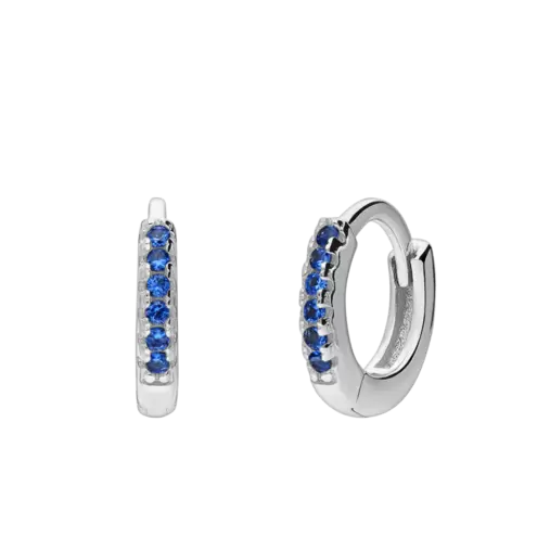 Zilveren oorringen 10mm met zirkonia