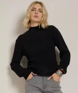 jacquard trui met glitters