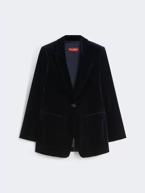 Smooth velvet blazer