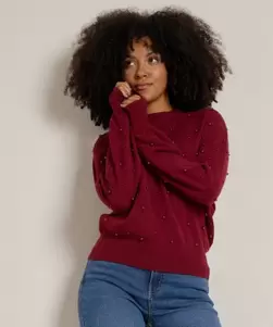 trui met all-over parels