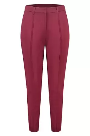 Tapered pantalon met bies aan de zijkant