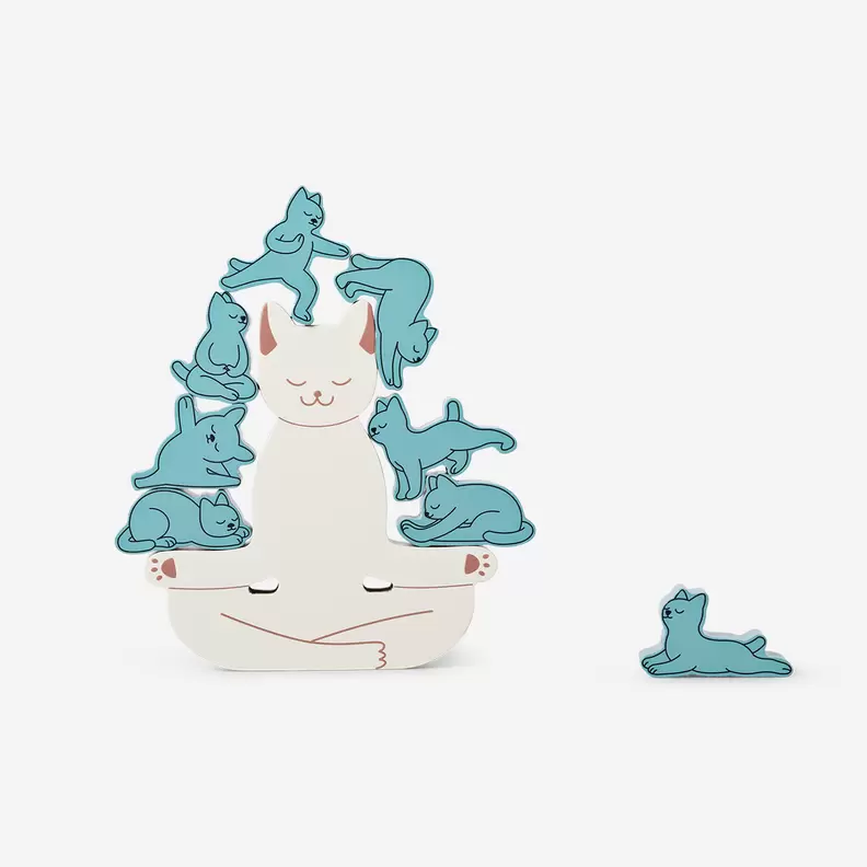 Yoga katten stapelen spel