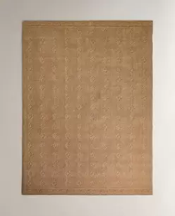 WOLLEN VLOERKLEED MET DIAMANTMOTIEF